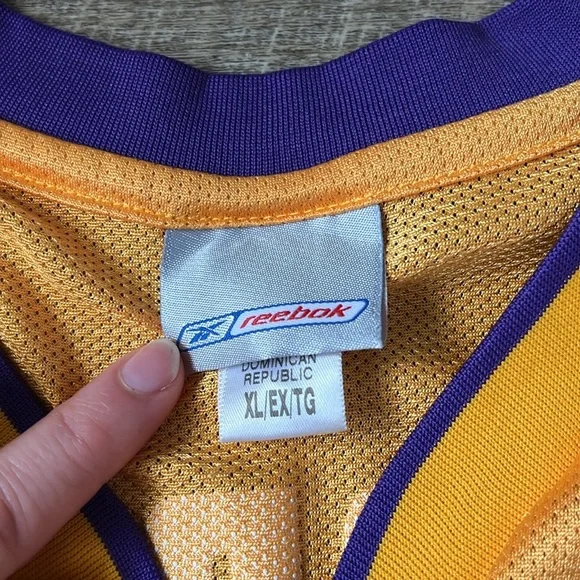 Rare Vintage Reebok NBA Los Angeles LA Lakers Devean George Basketball Jersey XL - Picture 3 of 9